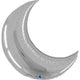 Balon Folie Semiluna Argintie 76x78cm
