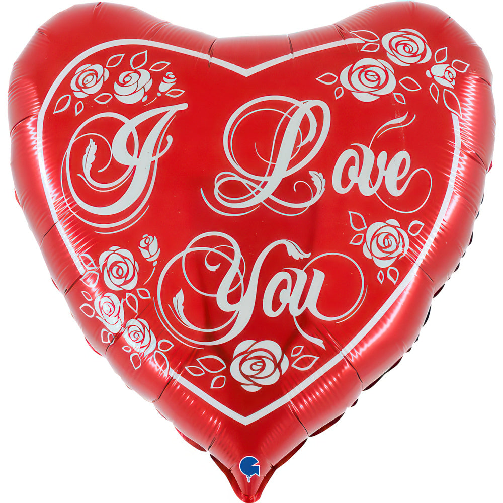 Balon Folie Inima I Love You Trandafiri 75x70cm