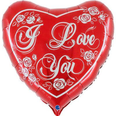 Foil Balloon Heart I Love You Roses 75x70cm