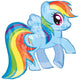 Balon Folie Figurina My Little Pony Rainbowdash 71x68cm AMS 26467 01
