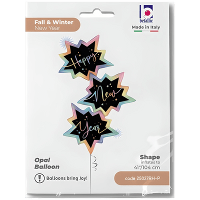 Balon Folie Figurina Happy New Year Opal 104cm Grabo