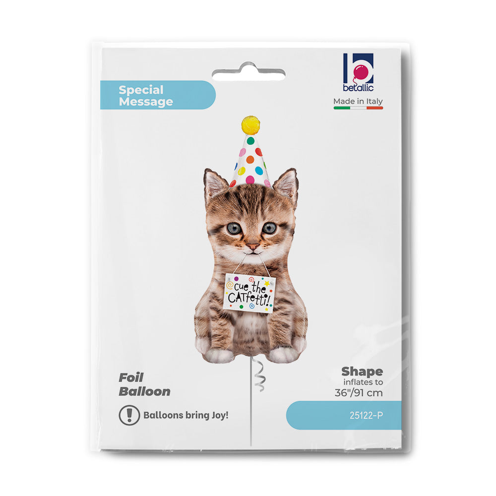 Happy Birthday Kitten Foil Balloon 91cm