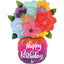 Balon Folie Figurina Vaza cu flori 74cm