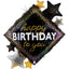 Foil Balloon Figurine Stars Glitter Happy B-day 97cm
