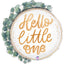 Foil Balloon Figurine Hello Baby Eucalyptus crown 66cm