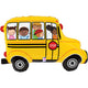 Foil School Bus Figure Balloon 74cm