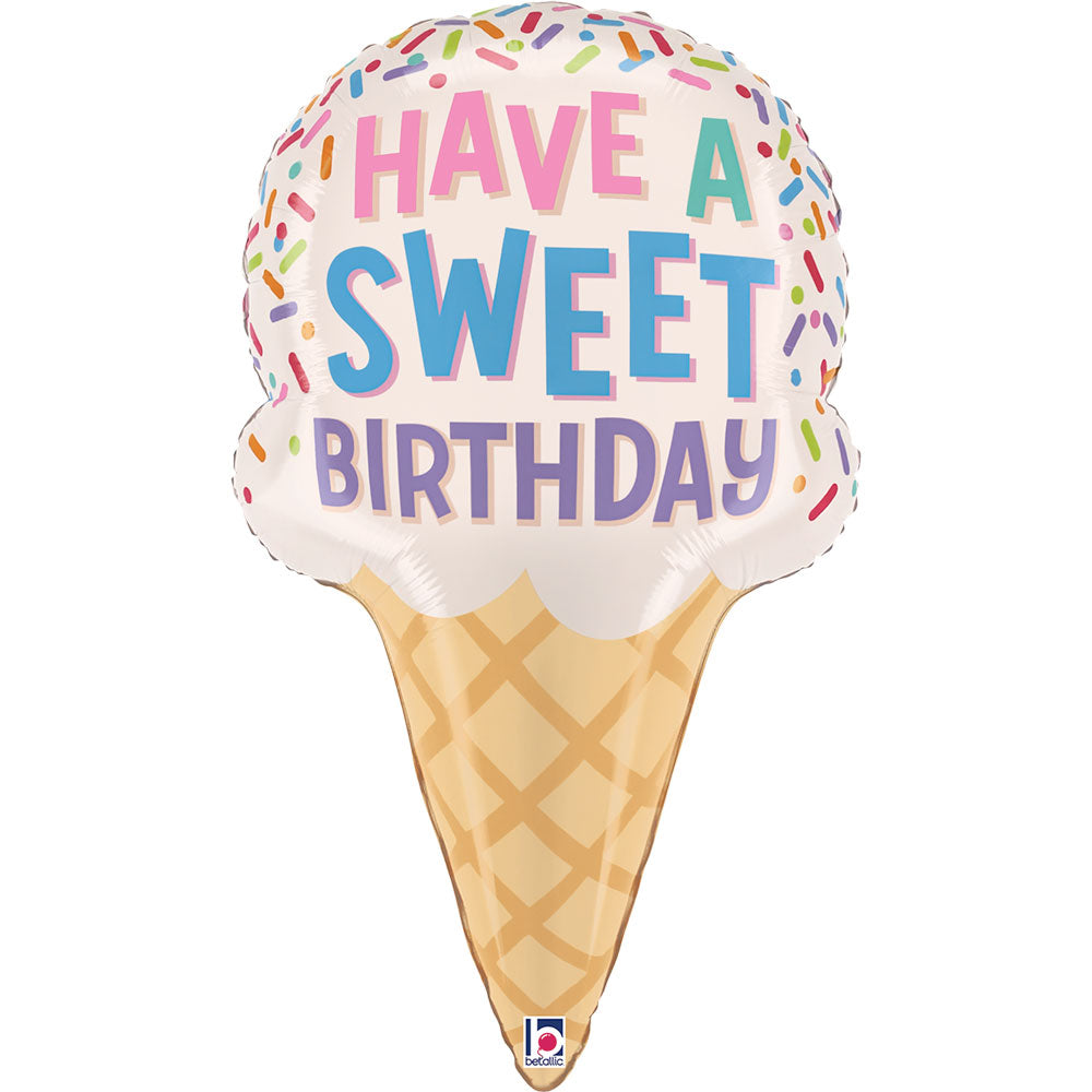 Balon Folie Figurina Inghetata Hava a Sweet Birthday 71cm