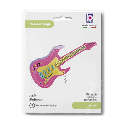 Pink Guitar Foil Balloon Figurine 99cm