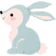Foil Balloon Woodland Bunny Blue 79cm