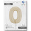 Balon Folie Cifra 0 Satin Cream 66cm