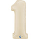 Balon Folie Cifra 1 Satin Cream 66cm