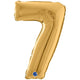 Foil Balloon Number 7 Gold 66 cm Grabo