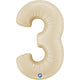 Balon Folie Cifra 3 Satin Cream 66cm