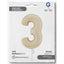 Balon Folie Cifra 3 Satin Cream 66cm
