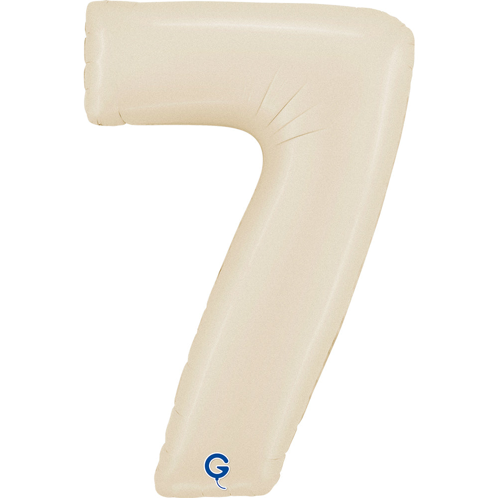 Balon Folie Cifra 7 Satin Cream 66cm