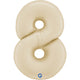 Balon Folie Cifra 8 Satin Cream 66cm