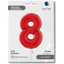 Red Number 8 Foil Balloon 66 cm Grabo