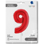 Foil Balloon NUMBER 9 Red 66 cm Grabo