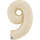 Balon Folie Cifra 9 Satin Cream 66cm