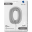 Grabo Silver Number 0 Foil Balloon, 66 cm