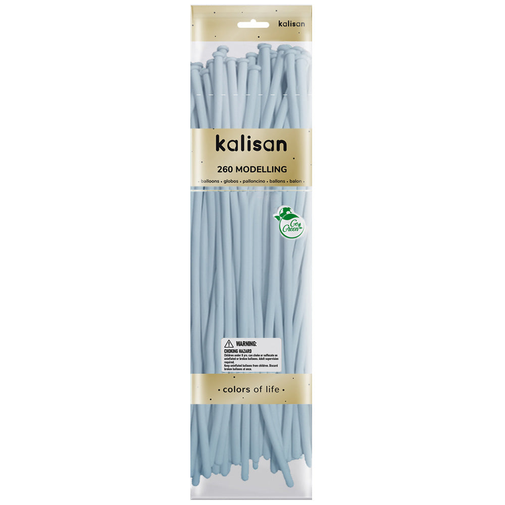 SET 50 Baloane Latex Modelaj Aura Ice Blue Nozzle Up 260M 7081