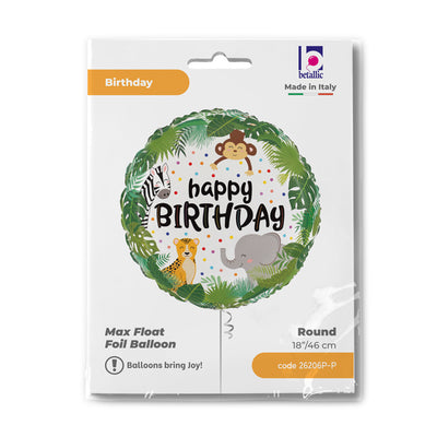 Foil Balloon Round HB Jungle 46 cm Grabo