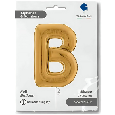 Foil Balloon LETTER B Gold 66 cm Grabo