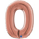 Balon Folie CIFRA 0 Rose Gold 66 cm Grabo