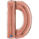 Balon Folie LITERA D Rose Gold 66 cm Grabo