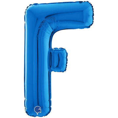 Blue Letter F Foil Balloon 66 cm Grabo