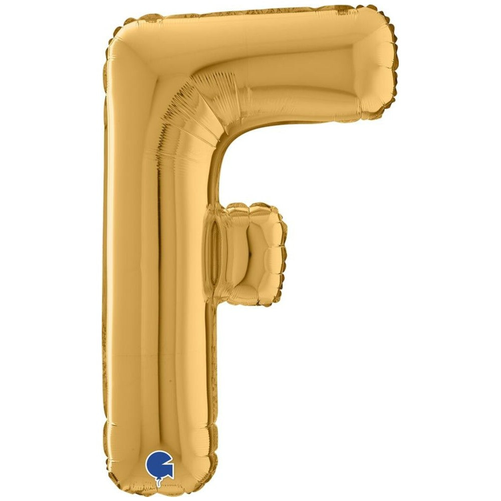 Foil Balloon LETTER F Gold 66 cm Grabo