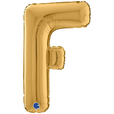 Foil Balloon LETTER F Gold 66 cm Grabo