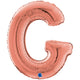 Balon Folie LITERA G Rose Gold 66 cm Grabo