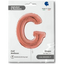 Balon Folie LITERA G Rose Gold 66 cm Grabo
