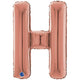 Balon Folie LITERA H Rose Gold 66 cm Grabo
