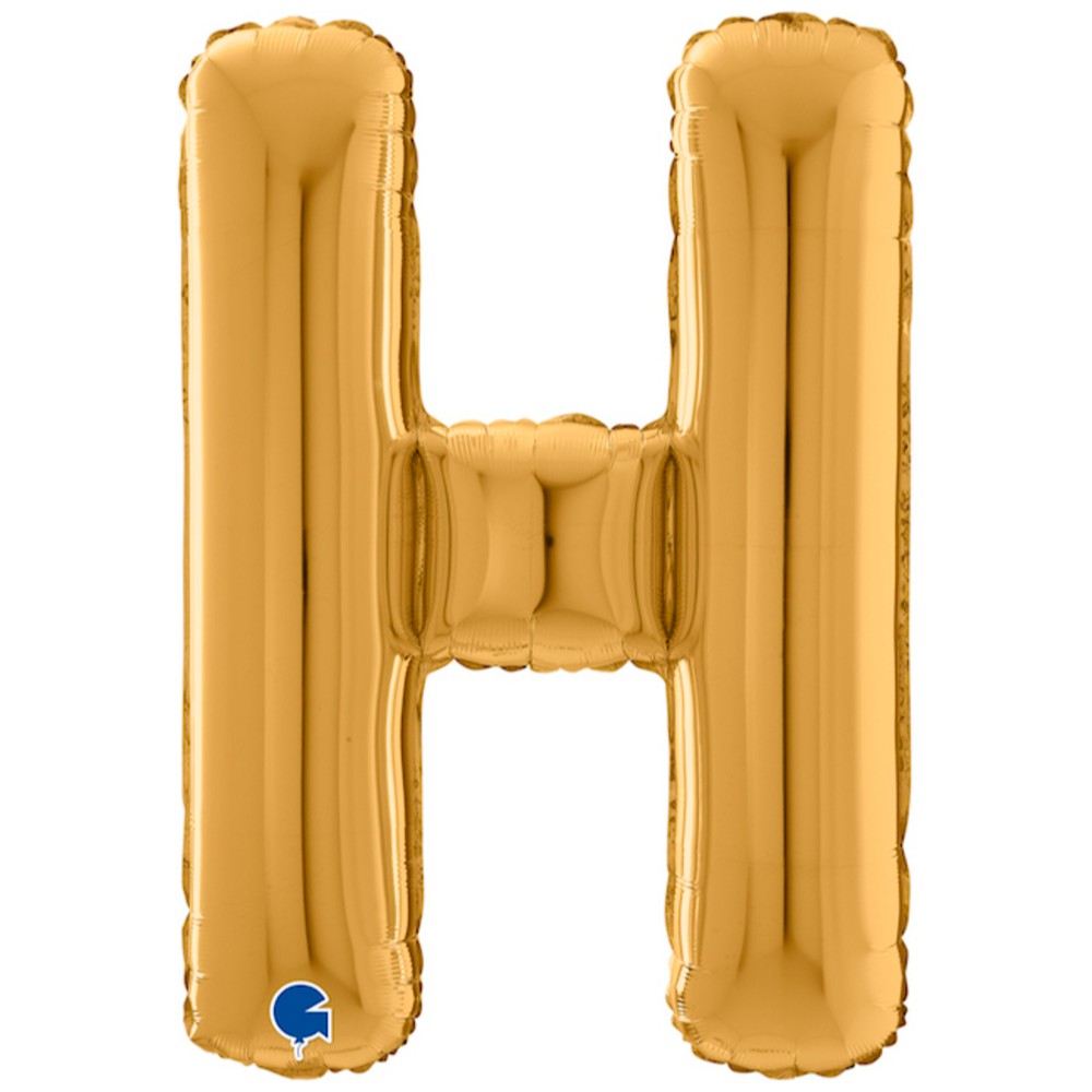 Foil Balloon LETTER H Gold 66 cm Grabo