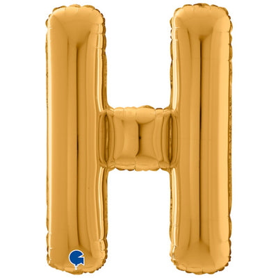 Foil Balloon LETTER H Gold 66 cm Grabo