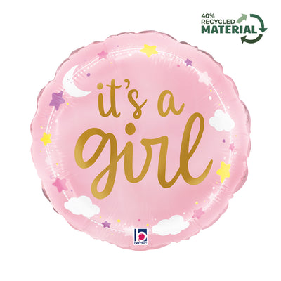 Balon Folie Rotund It's a Girl Norisori 46cm