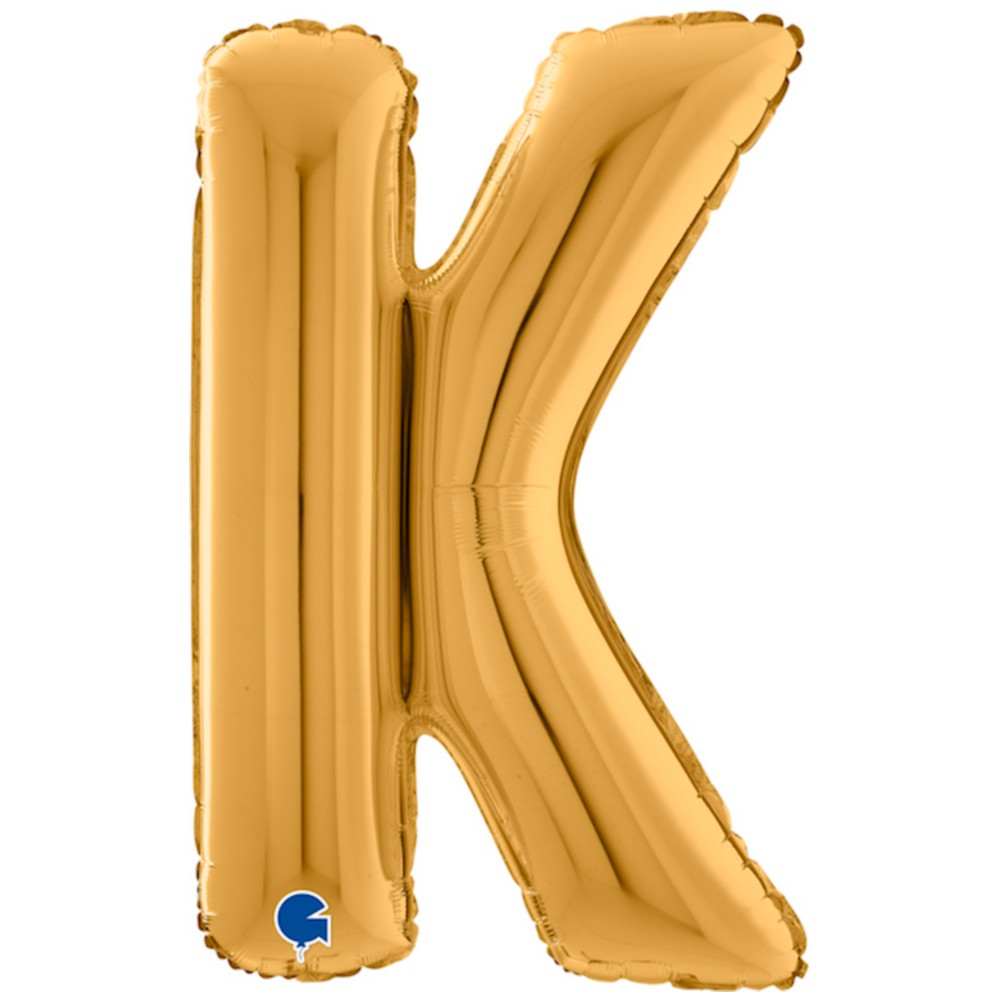 Foil Balloon LETTER K Gold 66 cm Grabo