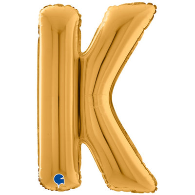 Foil Balloon LETTER K Gold 66 cm Grabo