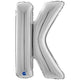 Balon Folie LITERA K Argintiu 66 cm Grabo