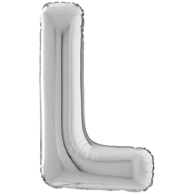 Foil Balloon LETTER L Silver 66 cm Grabo
