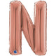 Balon Folie LITERA N Rose Gold 66 cm Grabo