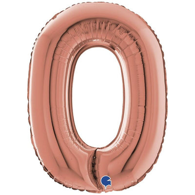 Balon Folie LITERA O Rose Gold 66 cm Grabo