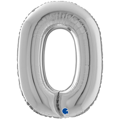 Foil Balloon Letter O Silver 66 cm Grabo