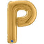 Foil Balloon LETTER P Gold 66 cm Grabo