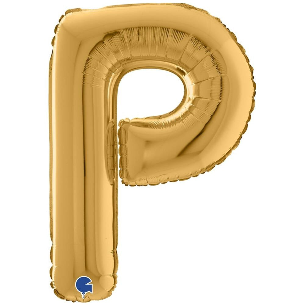 Foil Balloon LETTER P Gold 66 cm Grabo