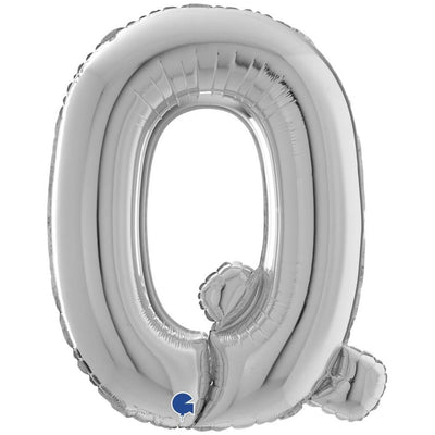 Foil Balloon LETTER Q Silver 66 cm Grabo