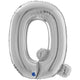 Balon Folie LITERA Q Argintiu 66 cm Grabo