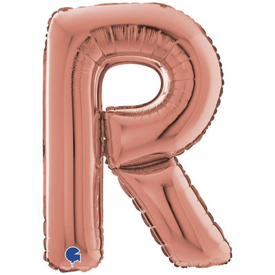 Balon Folie LITERA R Rose Gold 66 cm Grabo